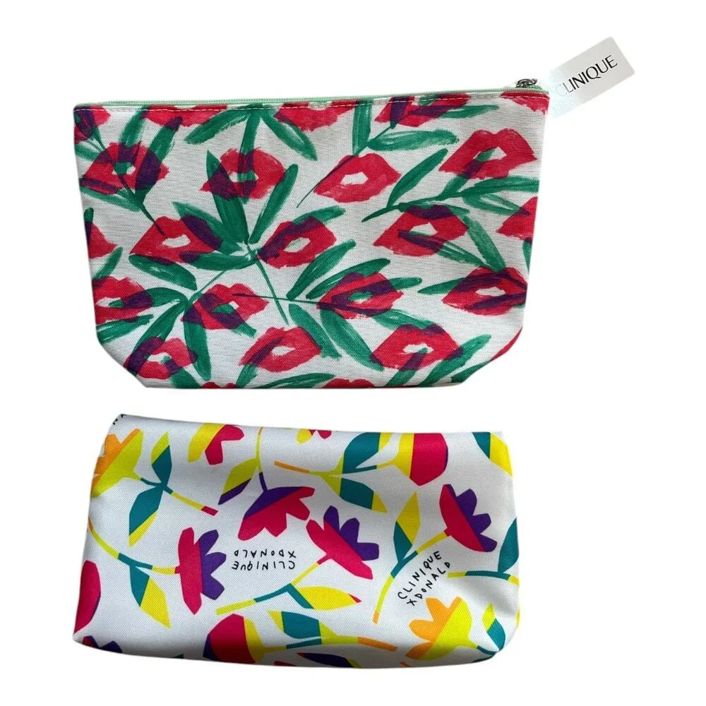 Clinique x Donald Robertson Limited Edition Makeup Bags – Set of 2 - Picture 2 of 4